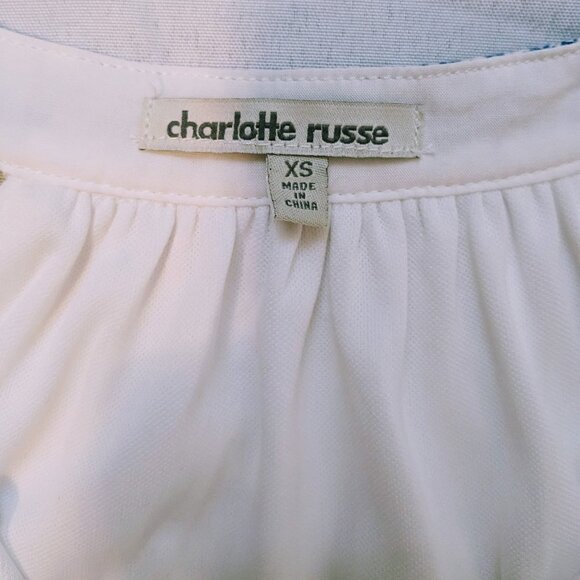 Charlotte Russe Sleeveless Blue and White Boho Dress Women's Size XS - Picture 4 of 5